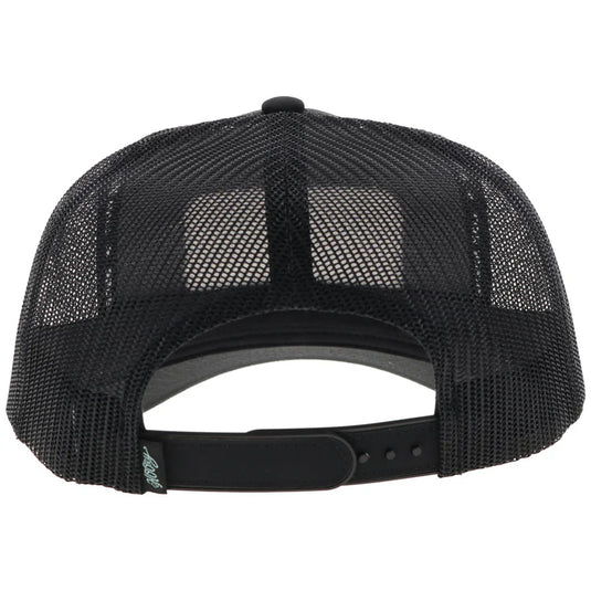 2385T-BK - Hooey "Gruene Hall" Hat Black w/Turquoise /White Patch