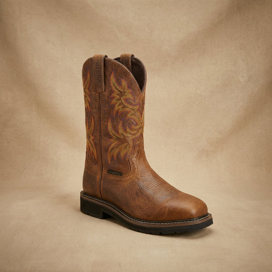 WKL4689 - Justin Ladies Stampede Square Toe Waterproof Western Boot