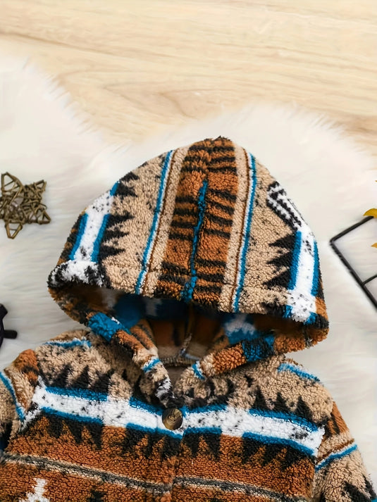 TMCHD30 - Baby & Children's Aztec Print Hooded Jacket