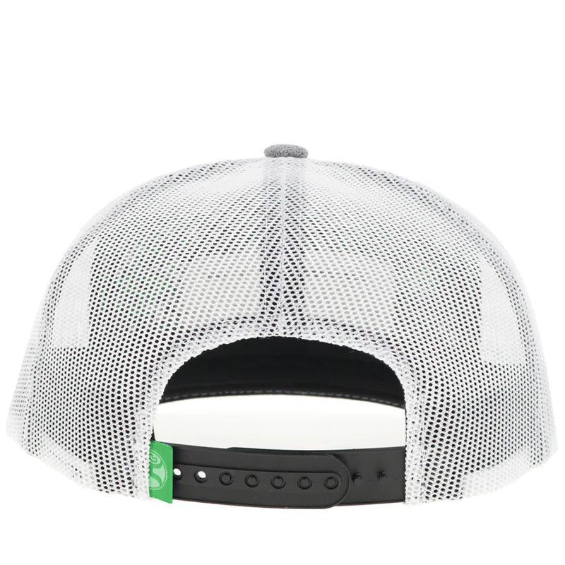 Load image into Gallery viewer, 2435T-GYWH - HOOEY  &quot;HORIZON&quot; HAT GREY/WHITE W/GREEN/WHITE &amp; BLACK PATCH
