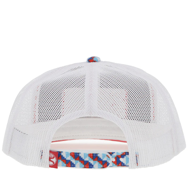 Load image into Gallery viewer, 2448T-BLWH - HOOEY  &quot;LAKOTA&quot; HAT BLUE/WHITE W/RED &amp; WHITE PATCH
