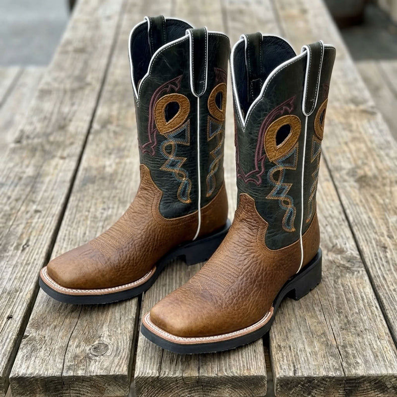 Load image into Gallery viewer, CP8002 - Cowboy Prayer Distressed Brown Cowboy Boot
