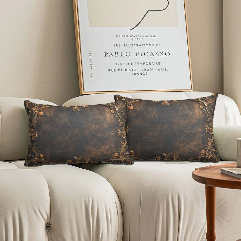 Load image into Gallery viewer, TMPL97 - 2 Piece Set - 12&quot; x 20&quot; Leather Design Throw Pillows
