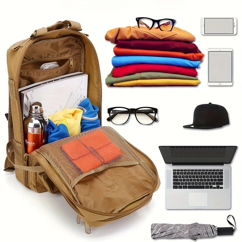 Load image into Gallery viewer, TMBKPK3 - Khaki Tactical Backpack
