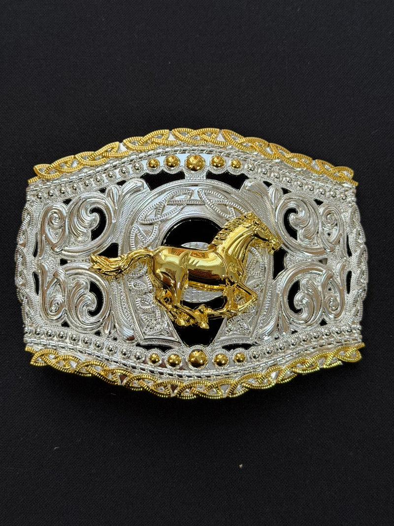 Load image into Gallery viewer, AWW9 - Horse Two Toned Buckle
