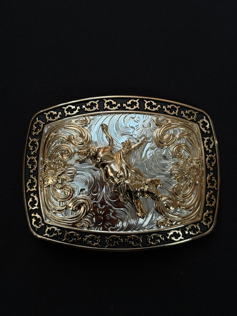 Load image into Gallery viewer, AWW22 - Bullrider Buckle With Tooled Design
