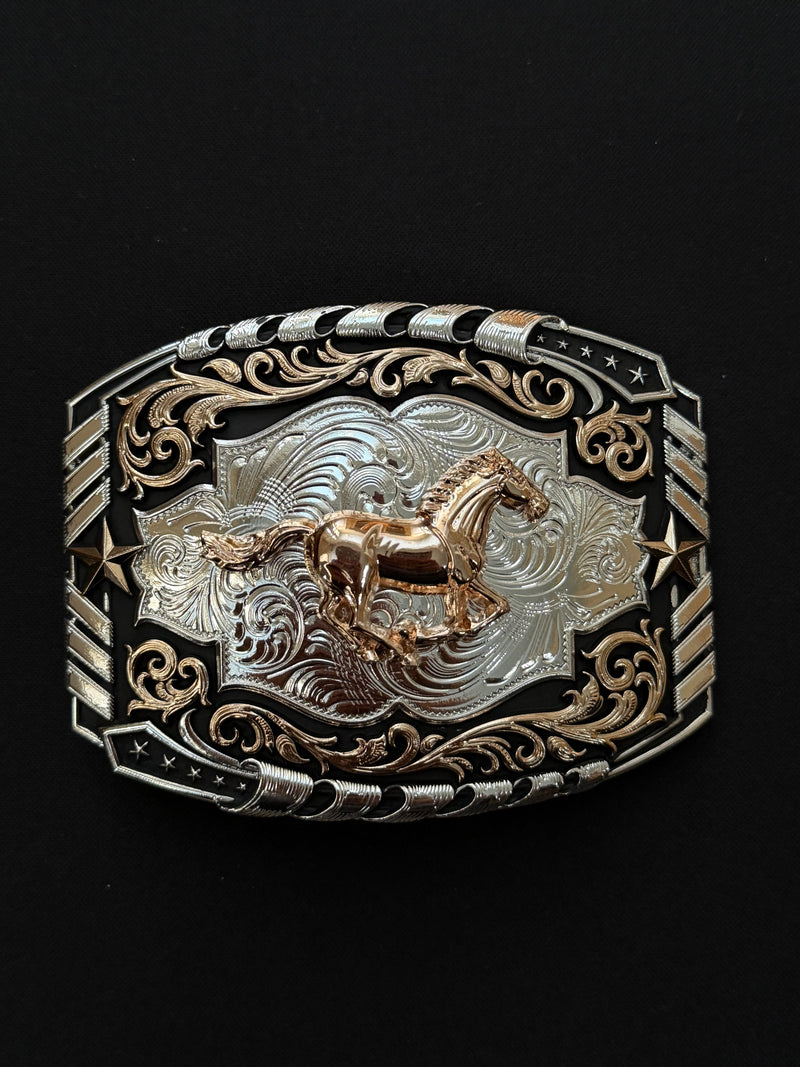 Load image into Gallery viewer, AWW25 - Horse 3 Tone Buckle
