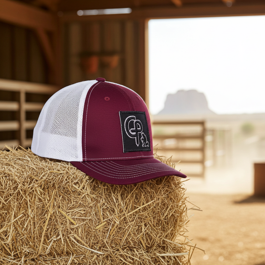 CP113 - Cowboy Prayer 3D Black Cardinal/White Cap
