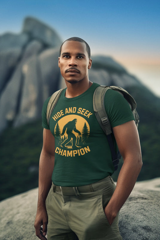 VT4 - Hide And Seek Champion T-Shirt - Funny Graphic Tee For Men