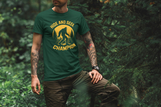 VT4 - Hide And Seek Champion T-Shirt - Funny Graphic Tee For Men