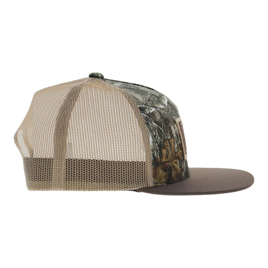 2602T-CATN - Hooey "Doc" 5-Panel Trucker Snapback Hat Camo/Tan