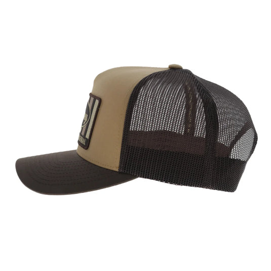 2611T-TNBR - Hooey "Sudan" 5-Panel Trucker Snapback Hat Tan/Brown