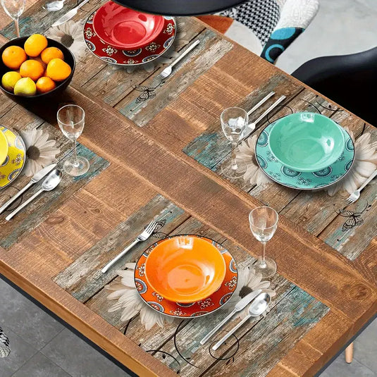 TMPLMT5 - Set of 4 Rustic Sunflower Placemats