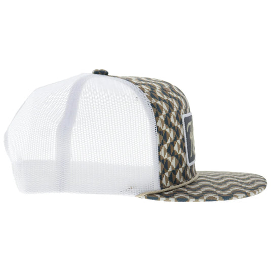 2648T-TNWH - Hooey "Lakota" 6-Panel Trucker Snapback Hat Tan/White