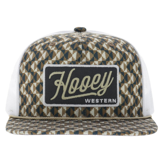 2648T-TNWH - Hooey "Lakota" 6-Panel Trucker Snapback Hat Tan/White