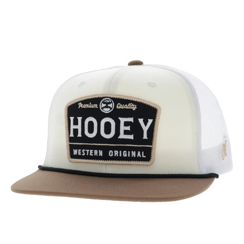 Load image into Gallery viewer, 2658T-CRWH - Hooey "Trip" 5-Panel Trucker Snapback Hat Cream/White
