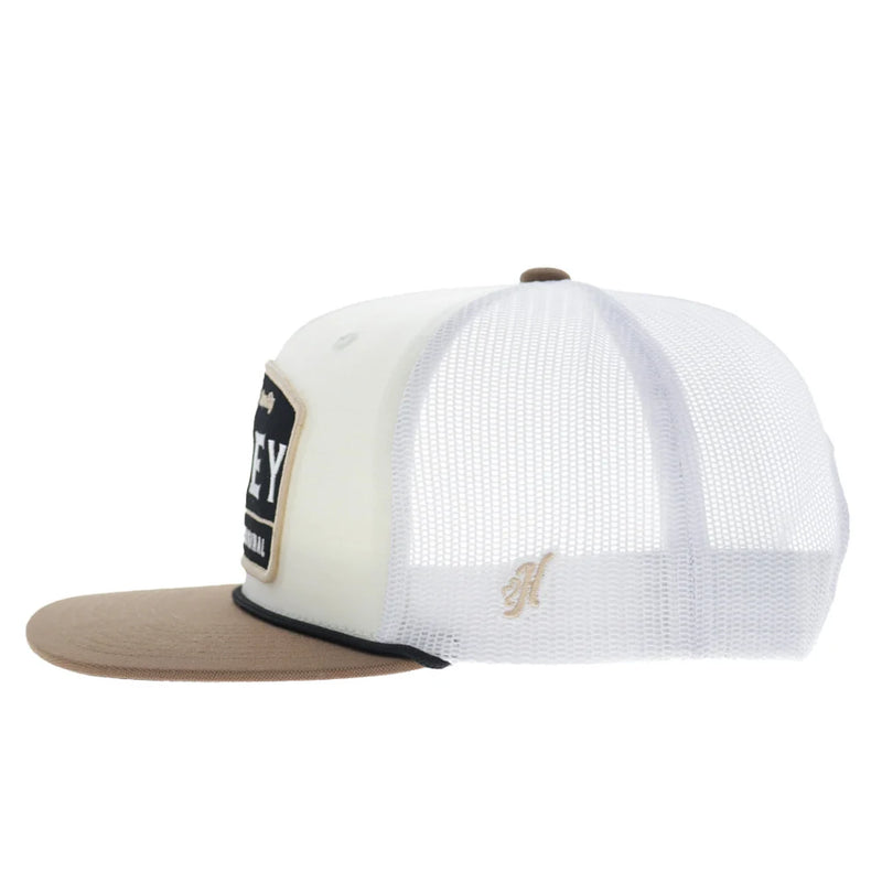 Load image into Gallery viewer, 2658T-CRWH - Hooey "Trip" 5-Panel Trucker Snapback Hat Cream/White

