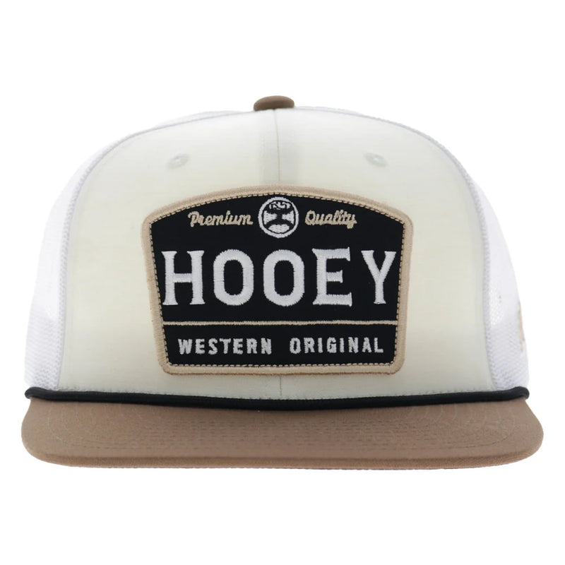 Load image into Gallery viewer, 2658T-CRWH - Hooey "Trip" 5-Panel Trucker Snapback Hat Cream/White
