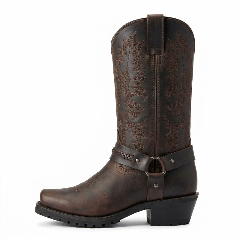 Load image into Gallery viewer, 1264 - RockinLeather Men's Chocolate Leather Harness Boot
