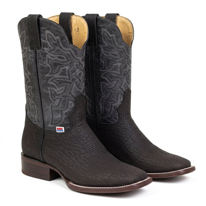 Load image into Gallery viewer, 1246 - RockinLeather Men's Black Bull Shoulder Western Boot
