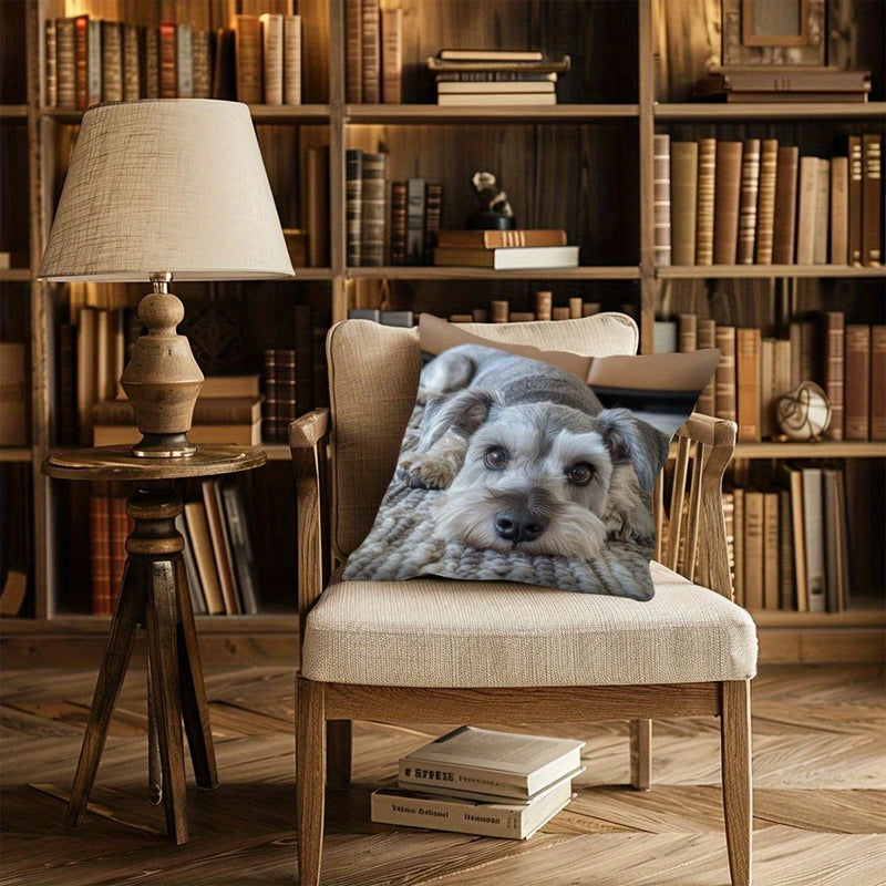 Load image into Gallery viewer, TMPL122 - 1 Piece - 18&quot; x 18&quot; Schnauzer Throw Pillow
