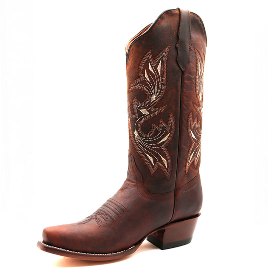 2820 - RockinLeather Women's Mad Dog Cowhide Snip Toe Western Boot