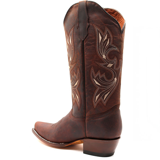 2820 - RockinLeather Women's Mad Dog Cowhide Snip Toe Western Boot