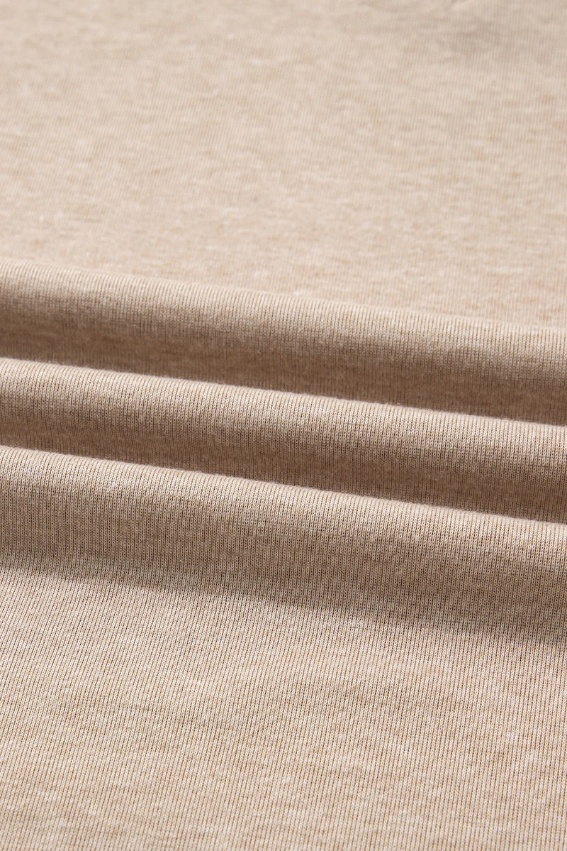 Load image into Gallery viewer, DLLS270 - Ladies Oatmeal V Neck Contrast Lace Patchwork Long Sleeve Top
