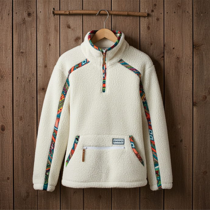 HFP005CR - Hooey Ladies Cream Sherpa Pullover