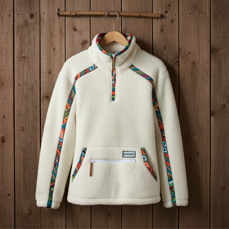 Load image into Gallery viewer, HFP005CR - Hooey Ladies Cream Sherpa Pullover
