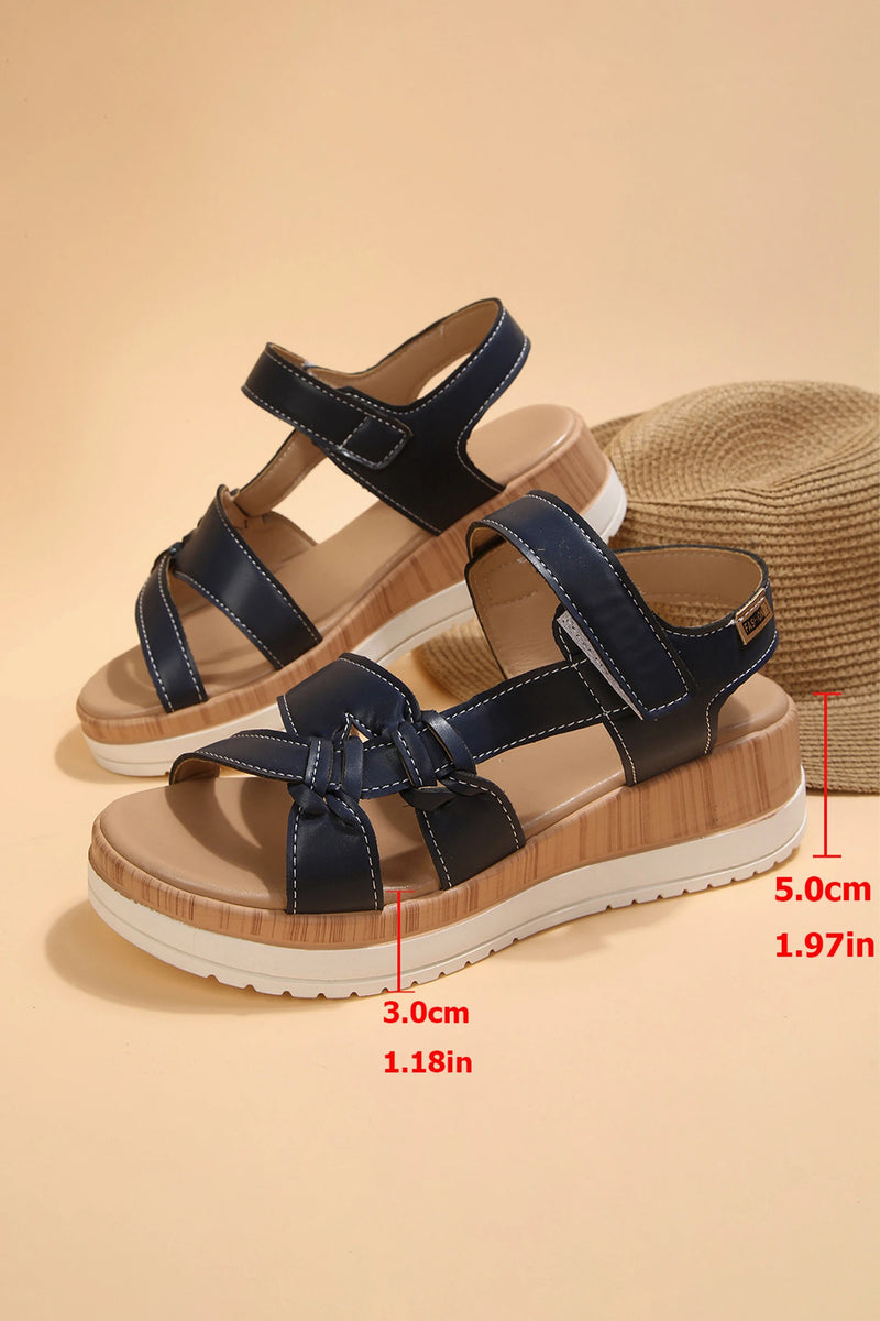 Load image into Gallery viewer, DLLSHOE 114 - Color Black Low Cut PU Leather Slip-on TPR Sole Casual Sandals
