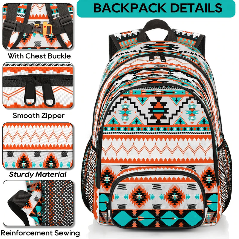 Load image into Gallery viewer, TMBKPK1 - Aztec Pattern Backpack
