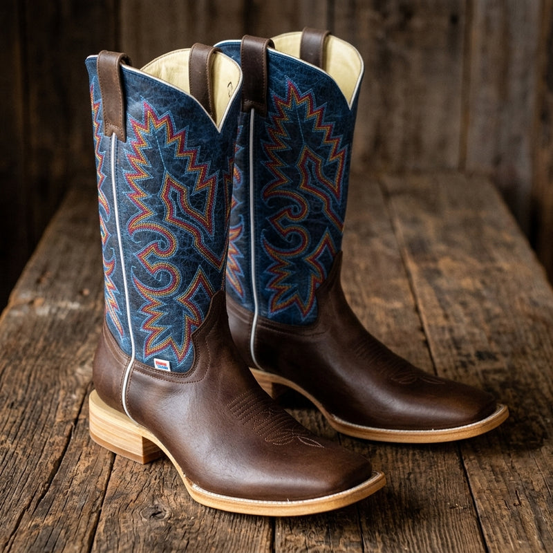 Load image into Gallery viewer, 1157 - RockinLeather Men's Chocolate Cowhide Western Boot
