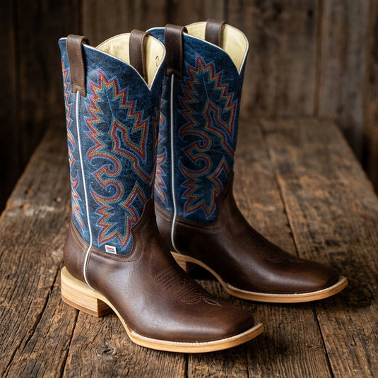 1157 - RockinLeather Men's Chocolate Cowhide Western Boot