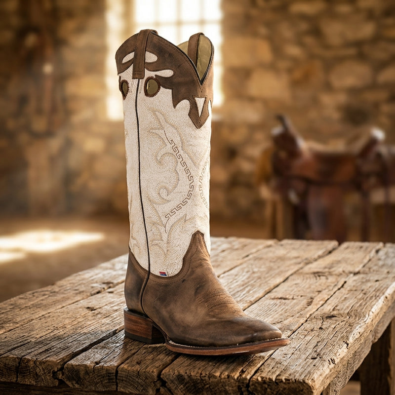 Load image into Gallery viewer, 1587 - RockinLeather Men's Buckaroo Distressed Brown Western Boot

