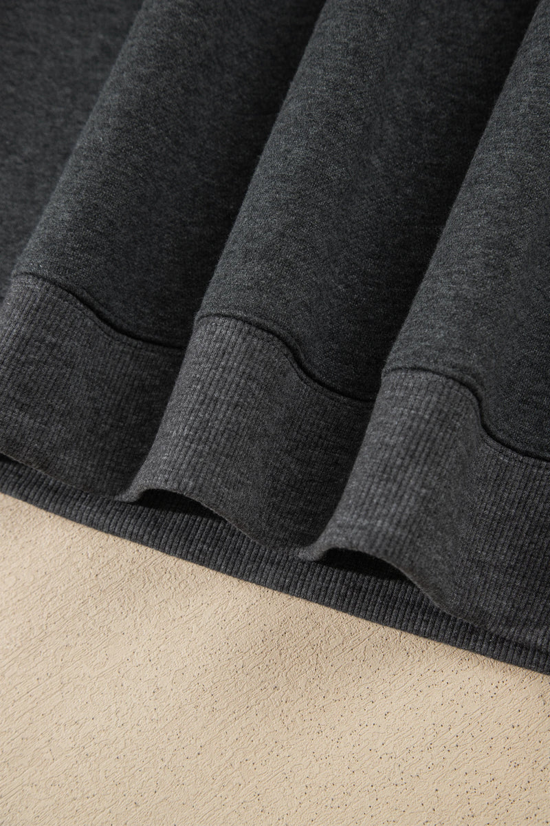 Load image into Gallery viewer, DLLS1084 - Ladies Carbon Grey Solid Colorblock Jogger Pants Set
