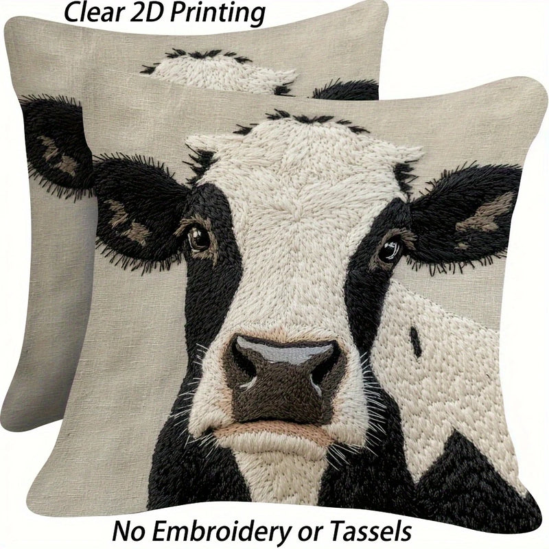 Load image into Gallery viewer, TMPL117 - 2 Piece Set - 18&quot; x 18&quot; Holstein Cow Throw Pillows
