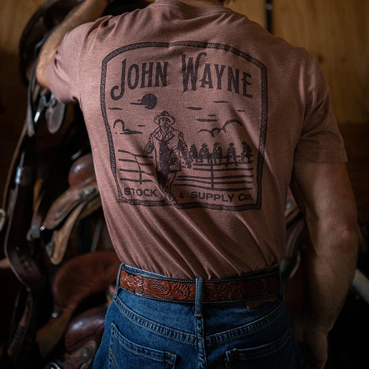 HT1647LTBR - Hooey "John Wayne" Light Brown T-shirt
