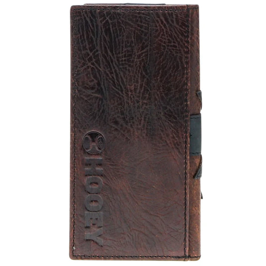 HW031-BRBK - Hooey "Kai" Brown/Black & Tan Patchwork Rodeo Hooey Wallet