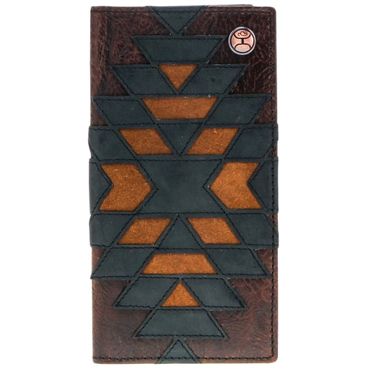 HW031-BRBK - Hooey "Kai" Brown/Black & Tan Patchwork Rodeo Hooey Wallet