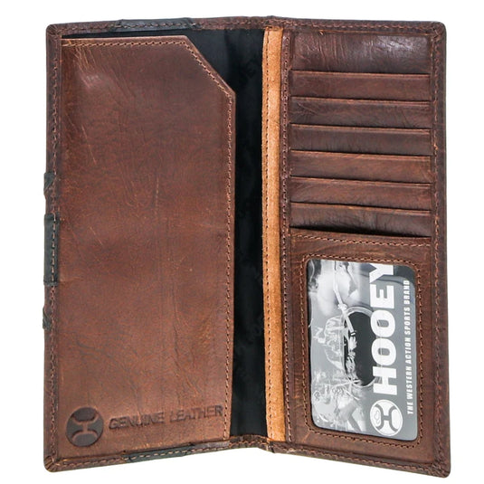 HW031-BRBK - Hooey "Kai" Brown/Black & Tan Patchwork Rodeo Hooey Wallet