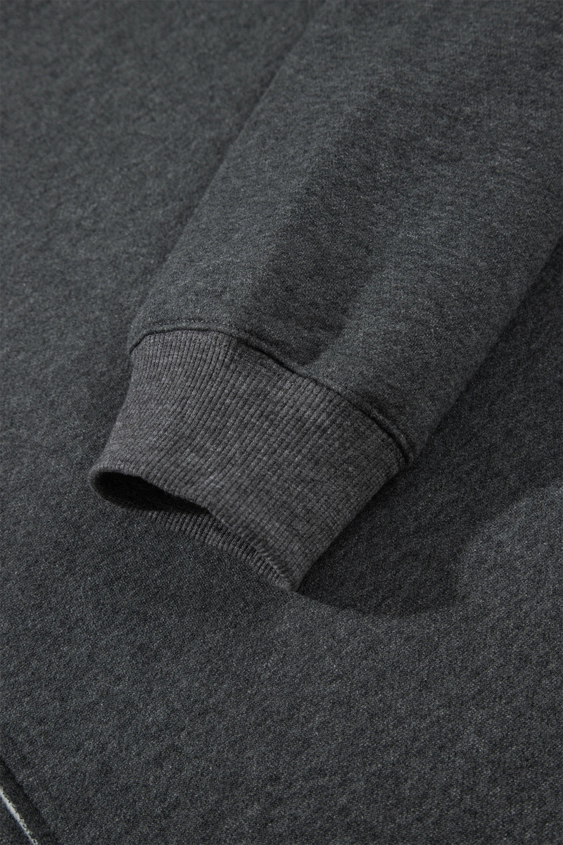 Load image into Gallery viewer, DLLS1084 - Ladies Carbon Grey Solid Colorblock Jogger Pants Set
