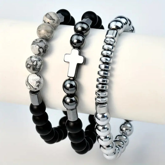 TMBC22 - Cross Bracelet 3 Piece Set