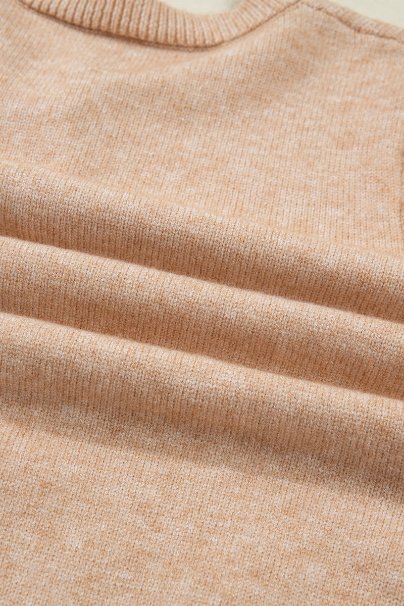 Load image into Gallery viewer, DLLS403 - Ladies Oatmeal Ruffle Trim Gold Button Sweater Cardigan
