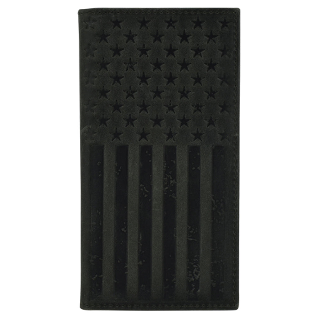 24152767W9 - Justin Rodeo Wallet Tooled Graphite Flag – D & D Outfitters