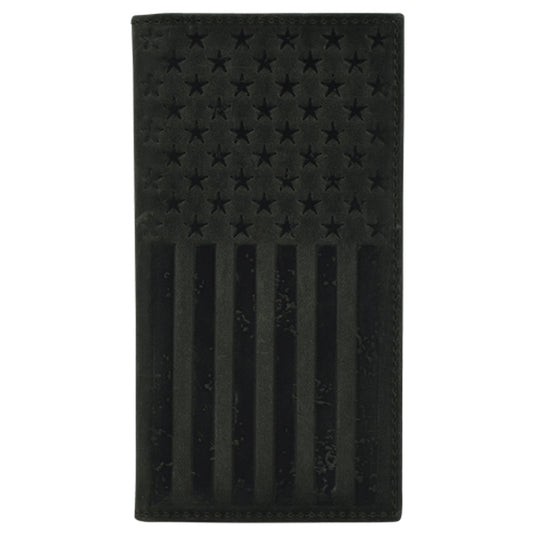 24152767W9 - Justin Rodeo Wallet Tooled Graphite Flag