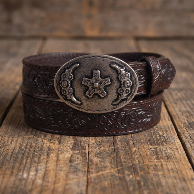 Load image into Gallery viewer, B1056 - RockinLeather Cowhide Children's Leather Belt w/Buckle
