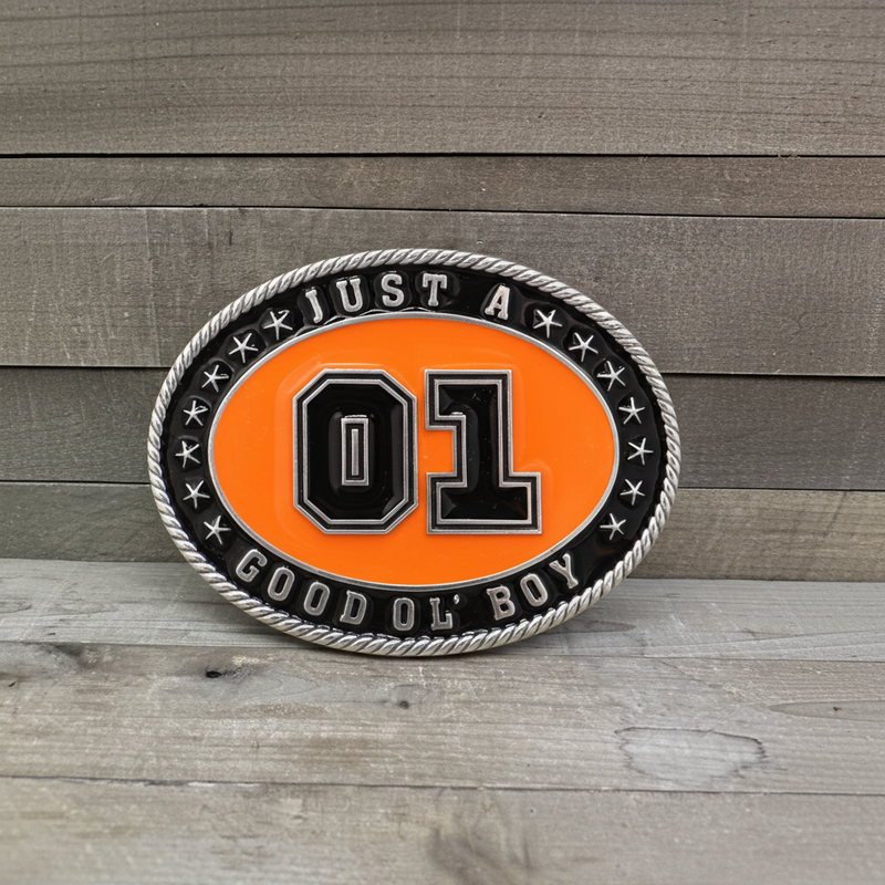 Load image into Gallery viewer, RLB002 - RockinLeather &quot;Just A Good Ol&#39; Boy&quot; Belt Buckle
