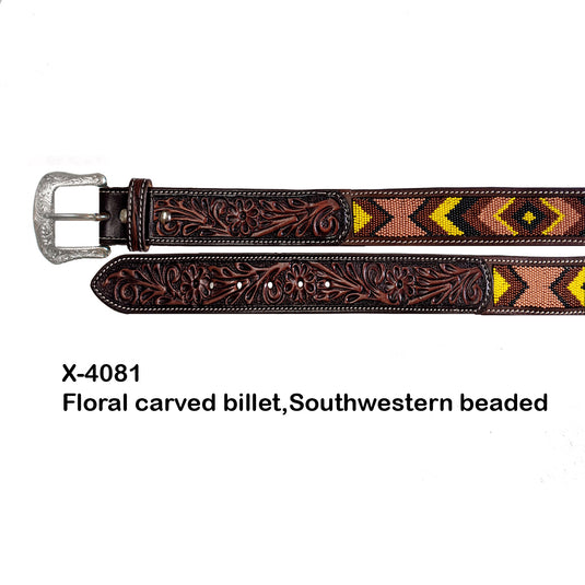 XB-4081 - Twisted X Beaded Leather Belt