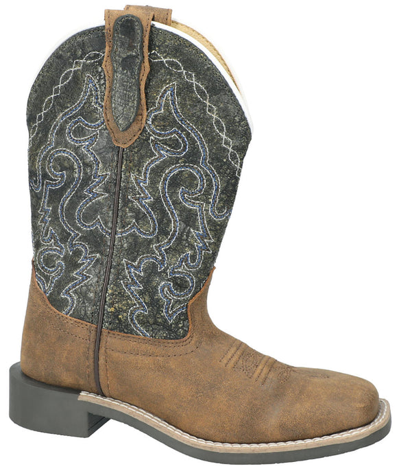 3240 - Smoky Mountain Kid's Odessa Brown Distress/Vintage Charcoal Leather Western Boot
